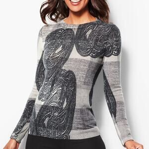Talbots petites pure cashmere crew neck sweater size XS